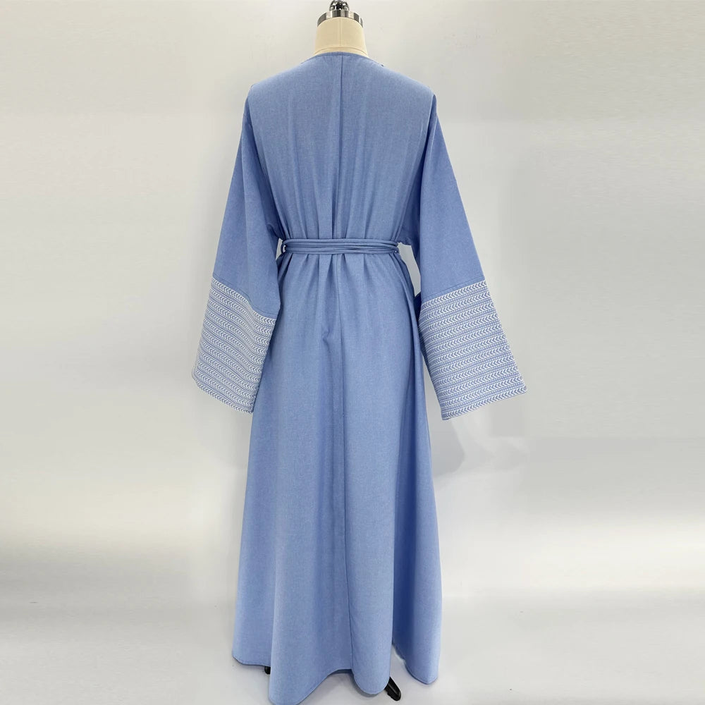 Belted Modest Kimono Abaya