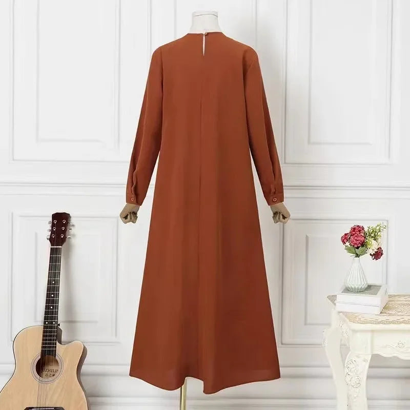 Solid Color Eid Abaya Kaftan