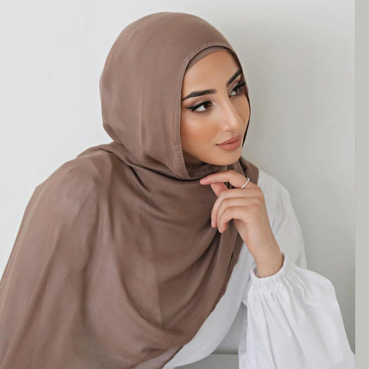 Plain Modal Cotton Hijab Shawl