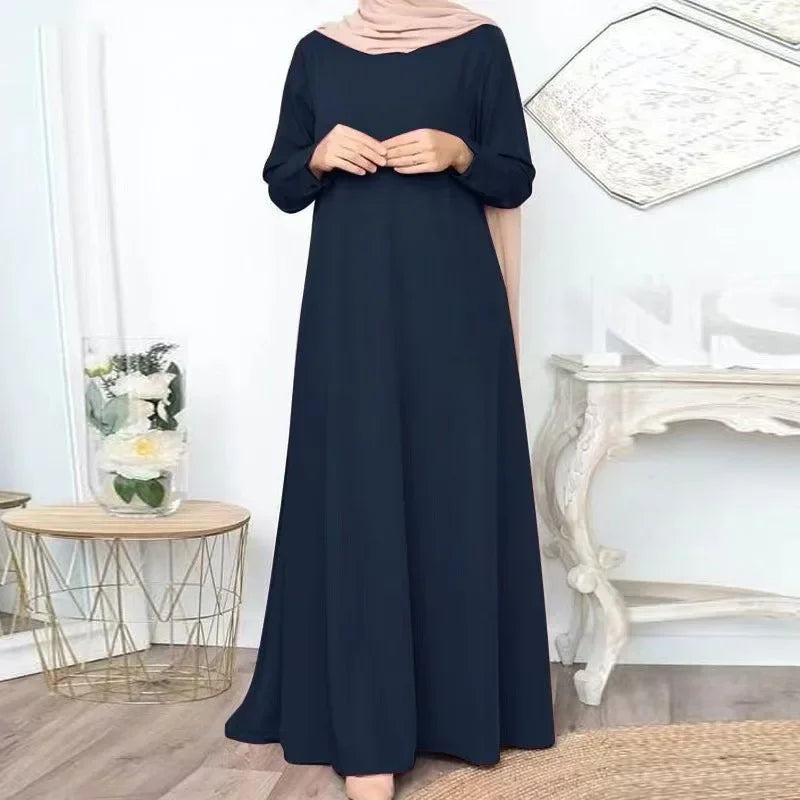 Solid Color Eid Abaya Kaftan