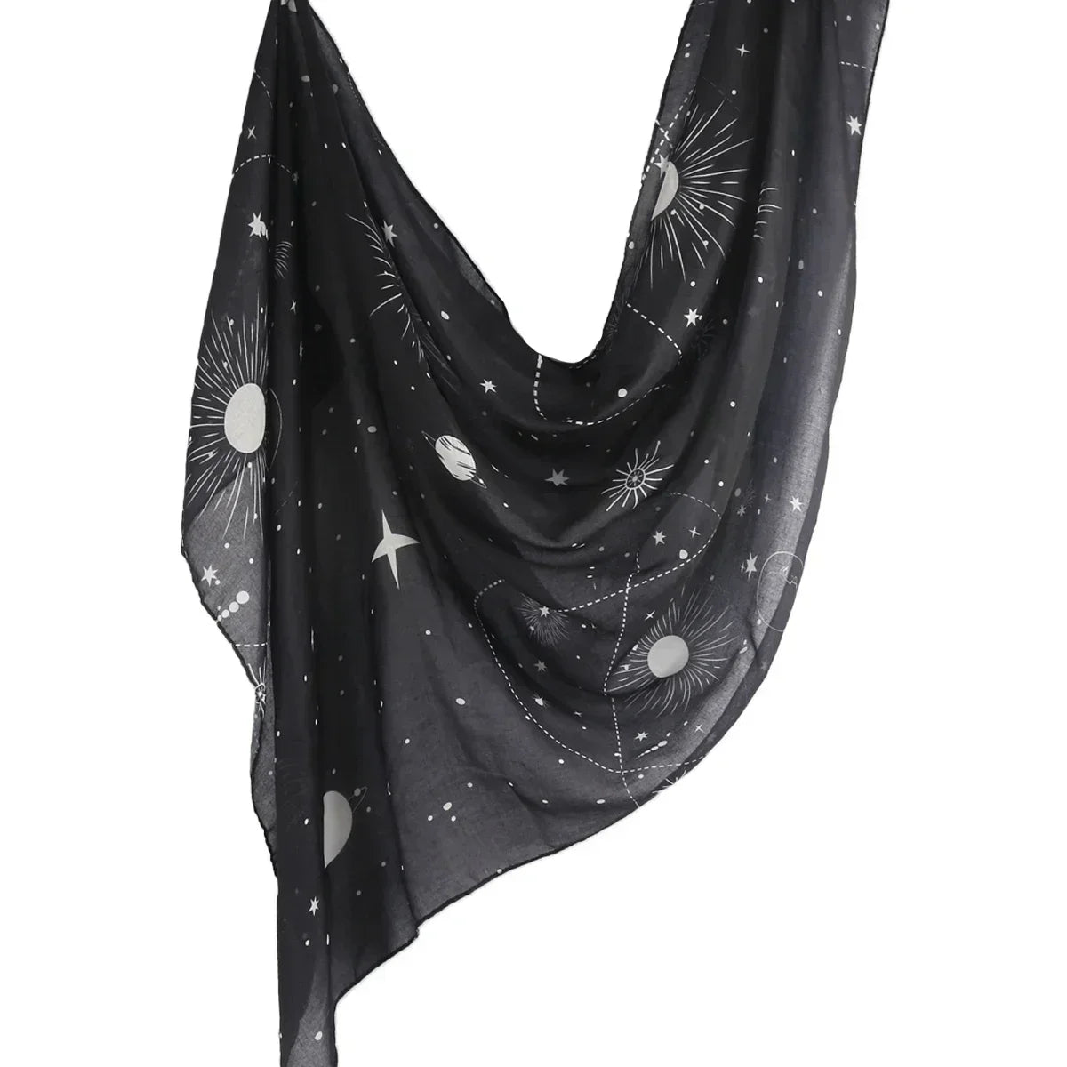 Brushstroke Bloom Hijab - Watercolor Print Breathable Scarf