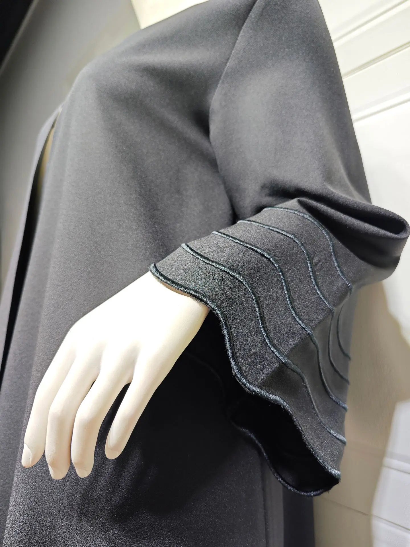 Open Abaya Dubai Style with Scarf