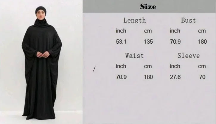 IElegant Solid Color Abaya Dress