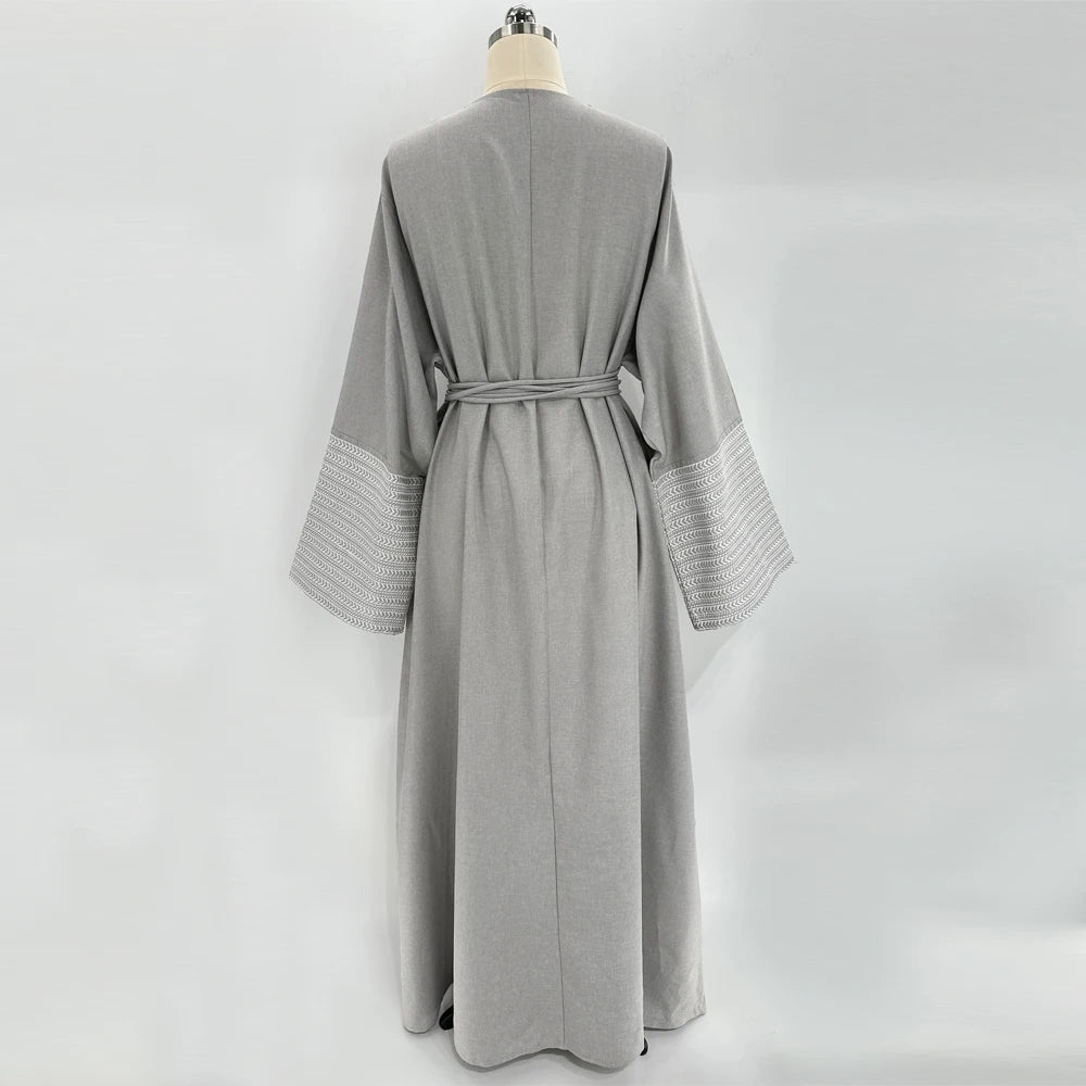 Belted Modest Kimono Abaya