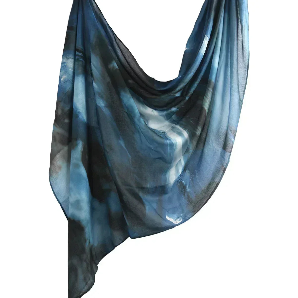 Brushstroke Bloom Hijab - Watercolor Print Breathable Scarf