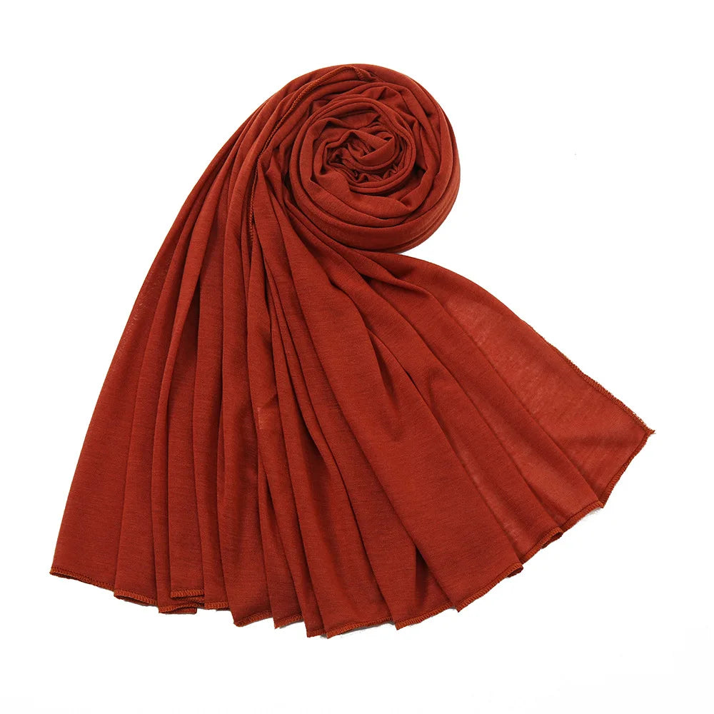Soft Jersey Hijab - Plain, Lightweight & Stretchy
