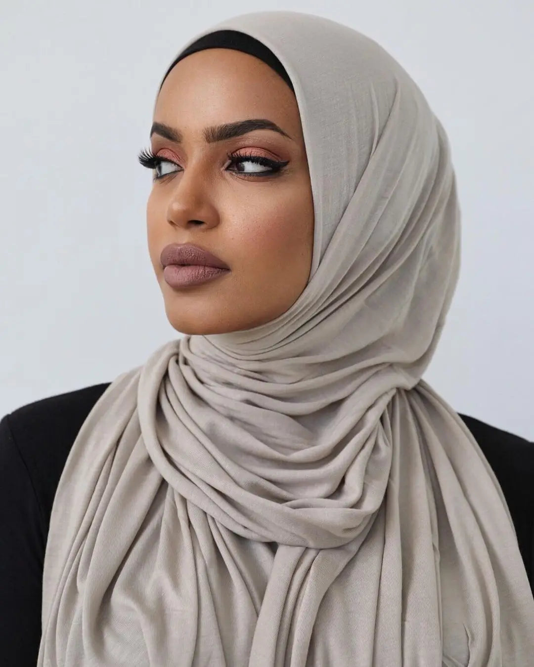 Soft Jersey Hijab - Plain, Lightweight & Stretchy