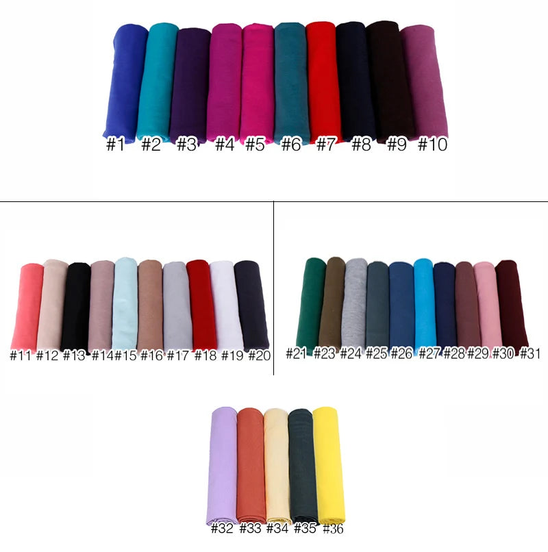 Soft Jersey Hijab - Plain, Lightweight & Stretchy