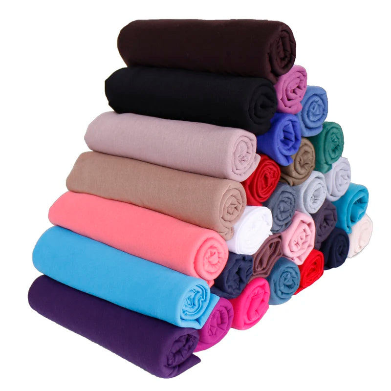 Soft Jersey Hijab - Plain, Lightweight & Stretchy