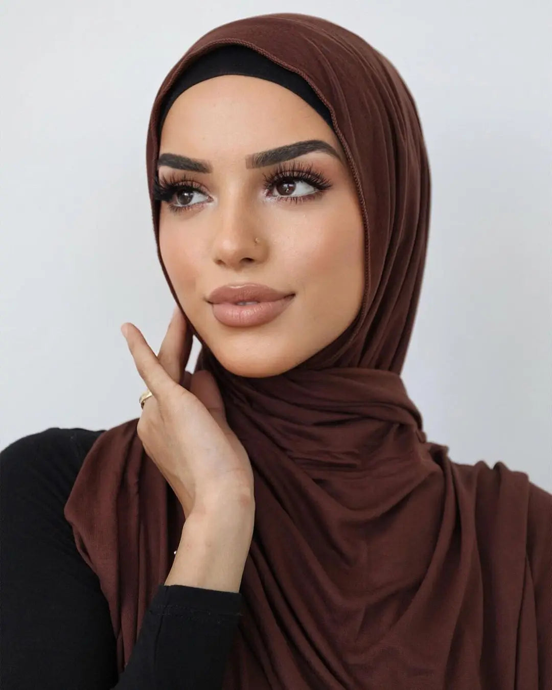Soft Jersey Hijab - Plain, Lightweight & Stretchy