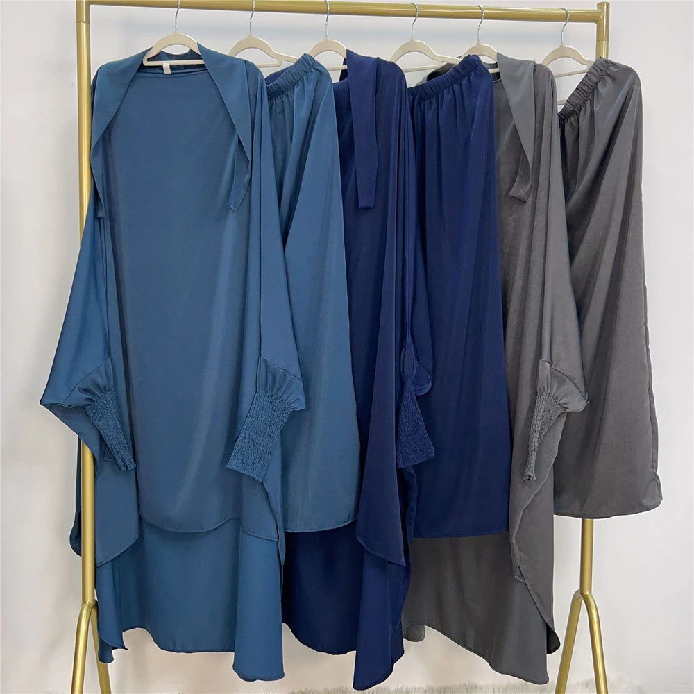 Khimar Abaya 2 Piece Set Elegant Modest Muslim Dress