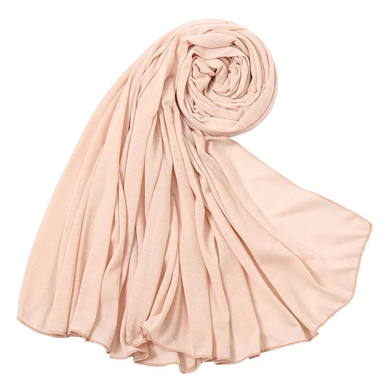 Soft Jersey Hijab - Plain, Lightweight & Stretchy