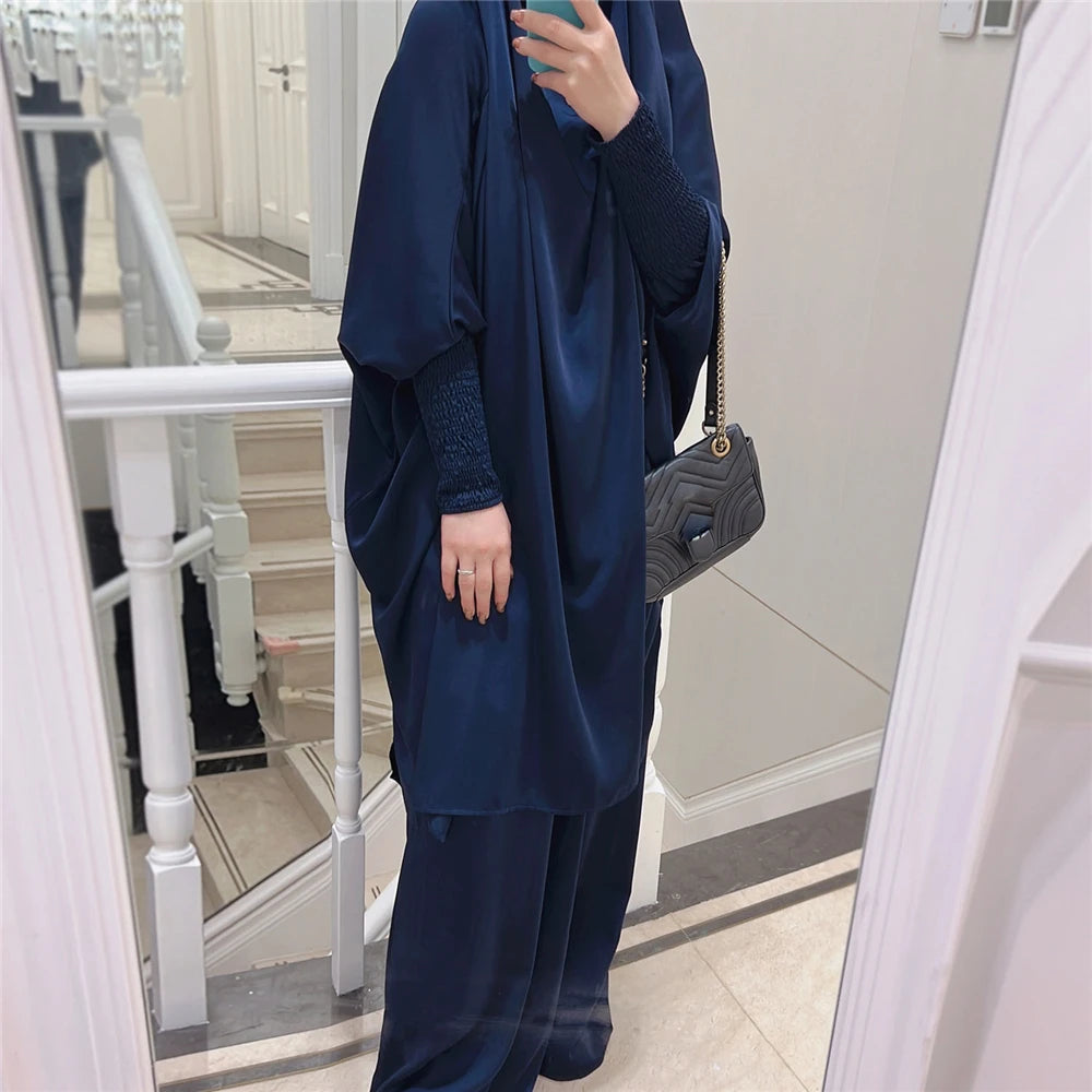 Khimar Abaya 2 Piece Set Elegant Modest Muslim Dress