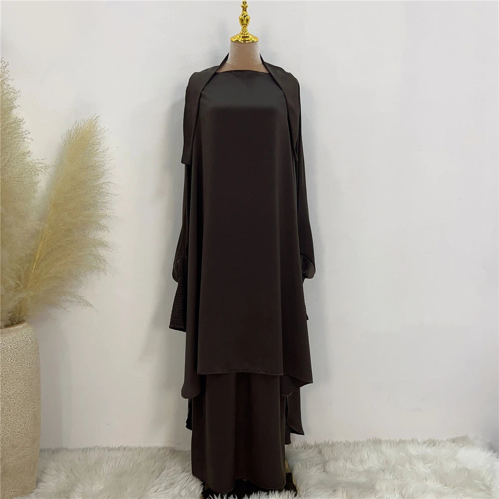 Khimar Abaya 2 Piece Set Elegant Modest Muslim Dress