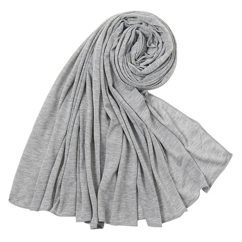 Soft Jersey Hijab - Plain, Lightweight & Stretchy