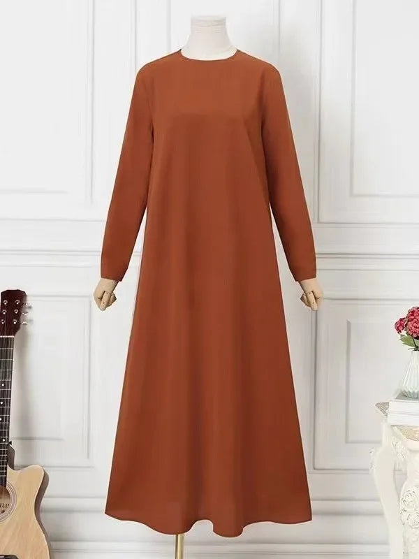 Solid Color Eid Abaya Kaftan
