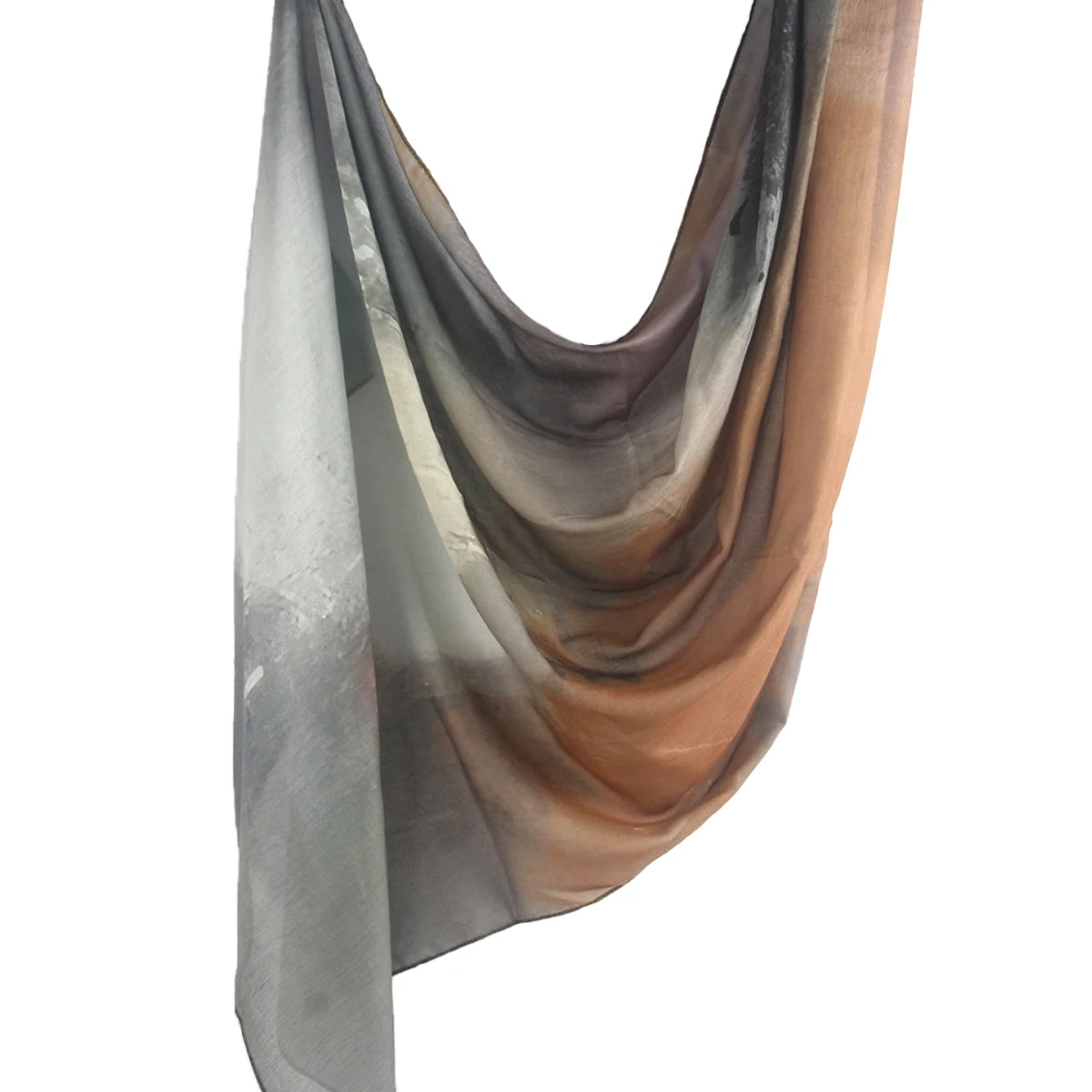 Brushstroke Bloom Hijab - Watercolor Print Breathable Scarf
