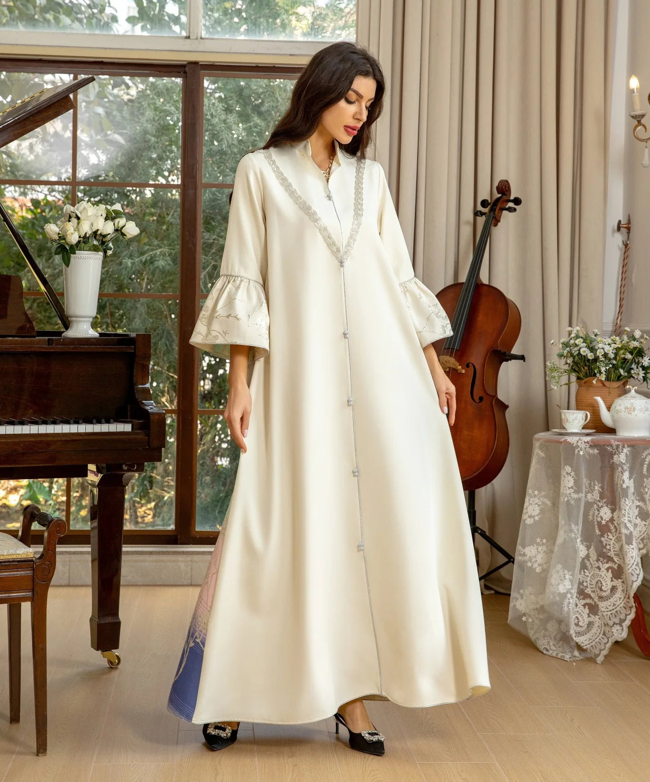 Muslim Dress  Elegant long sleeve  Dubai Abaya