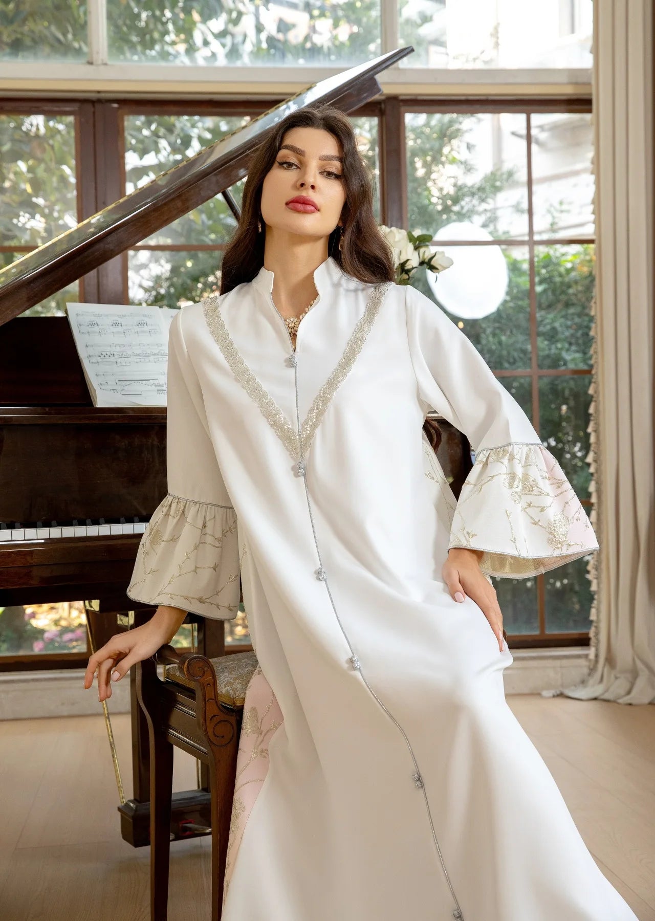 Muslim Dress  Elegant long sleeve  Dubai Abaya