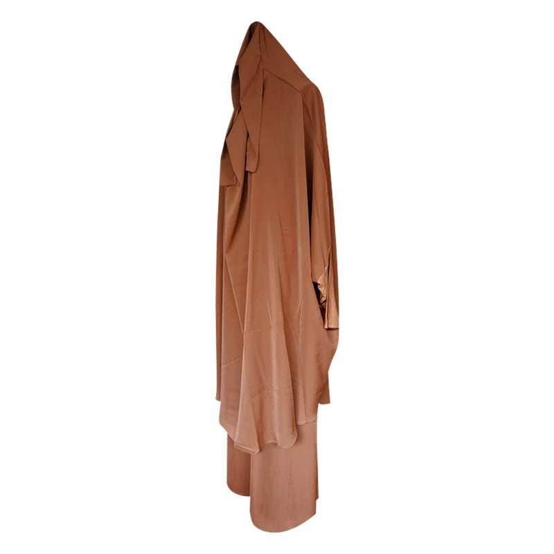 Khimaar Abayah Full Cover 2 Piece Set Muslim Dress