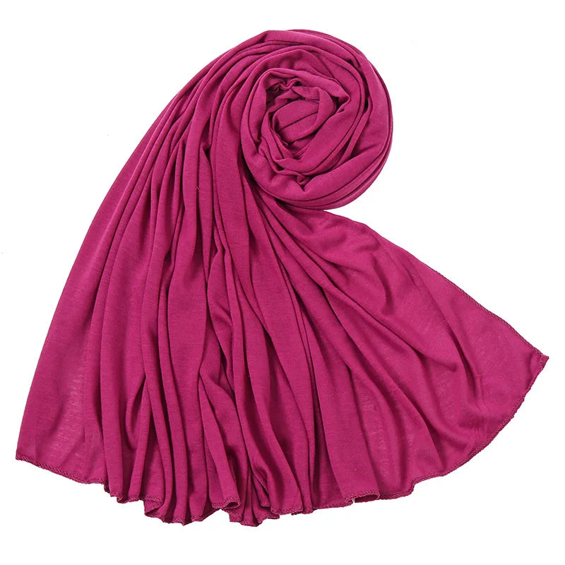 Soft Jersey Hijab - Plain, Lightweight & Stretchy