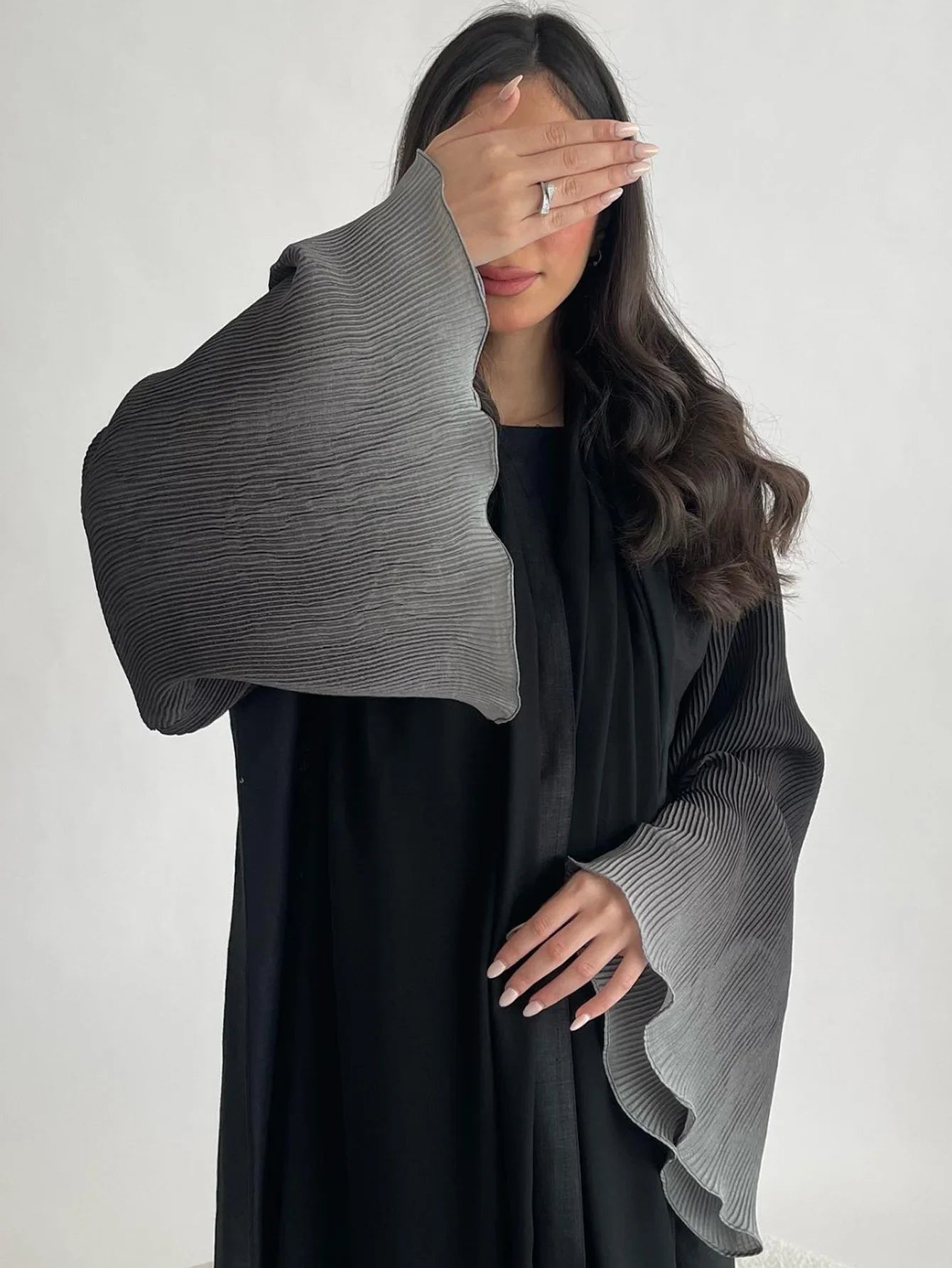 Mist of Eden Flare Sleeve Abaya - Elegant Arabian Style