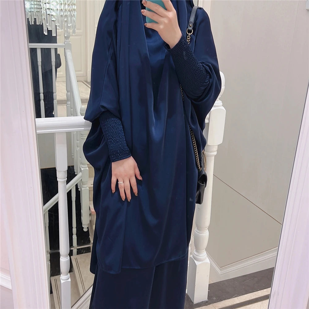 Khimar Abaya 2 Piece Set Elegant Modest Muslim Dress