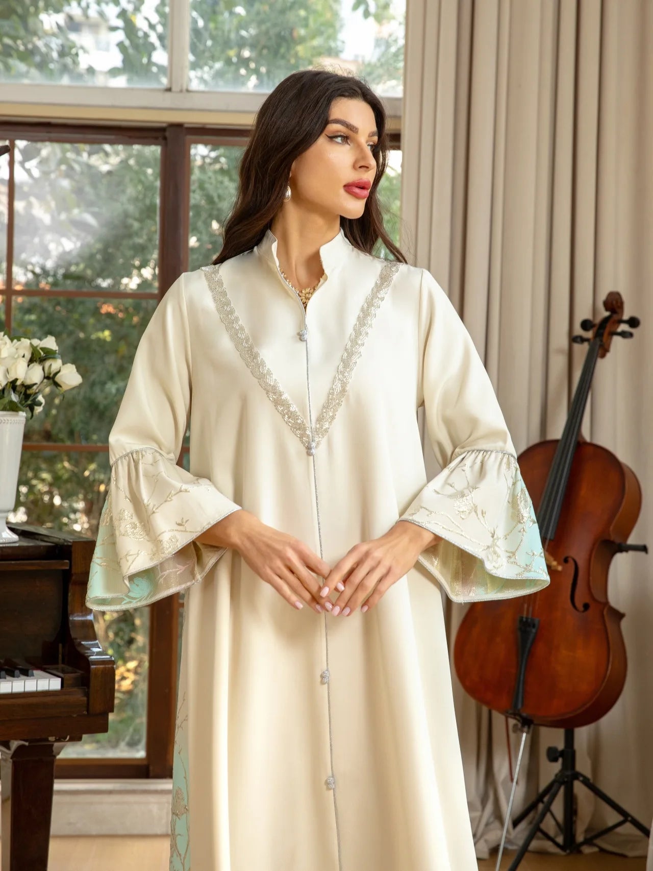 Muslim Dress  Elegant long sleeve  Dubai Abaya