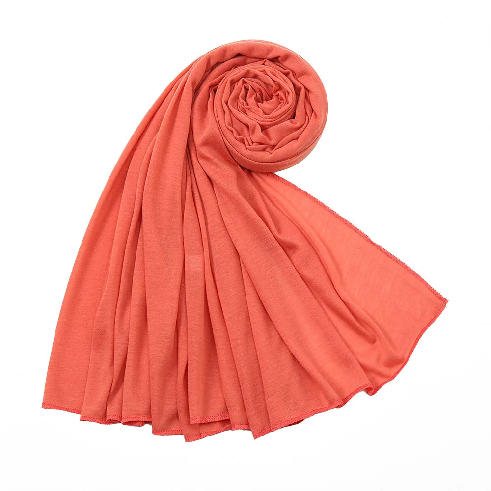 Soft Jersey Hijab - Plain, Lightweight & Stretchy