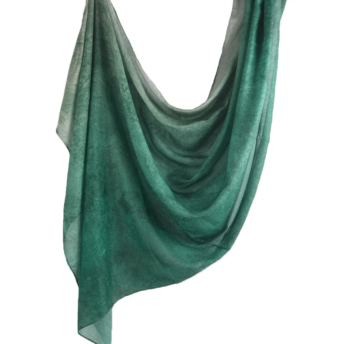 Brushstroke Bloom Hijab - Watercolor Print Breathable Scarf