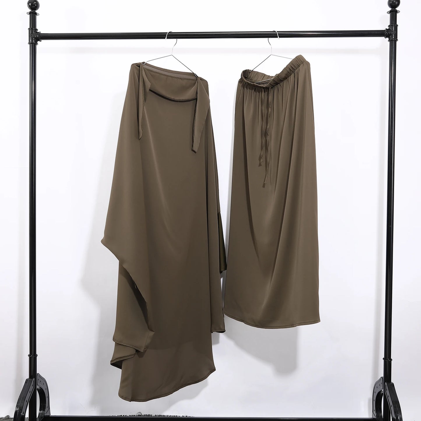Khimaar Abayah Full Cover 2 Piece Set Muslim Dress
