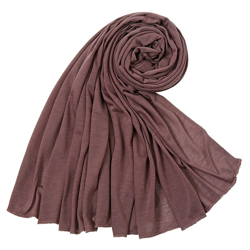Soft Jersey Hijab - Plain, Lightweight & Stretchy