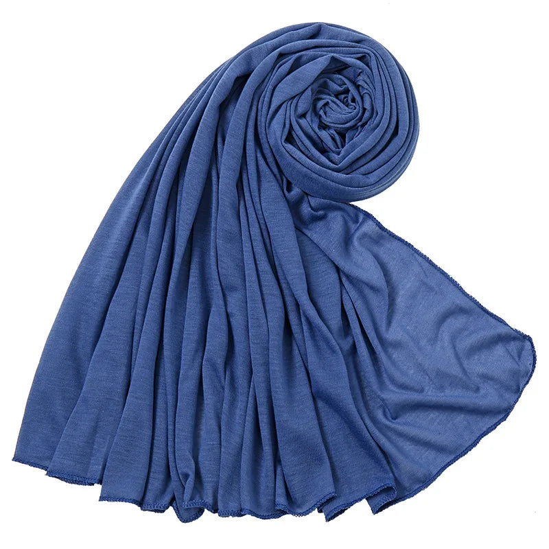 Soft Jersey Hijab - Plain, Lightweight & Stretchy