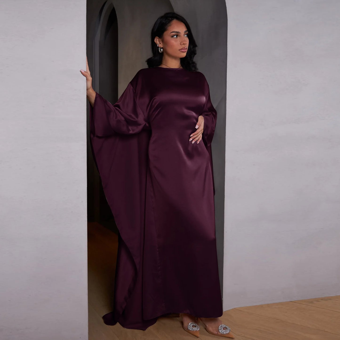 Luxury Satin Dubai Abaya Dress