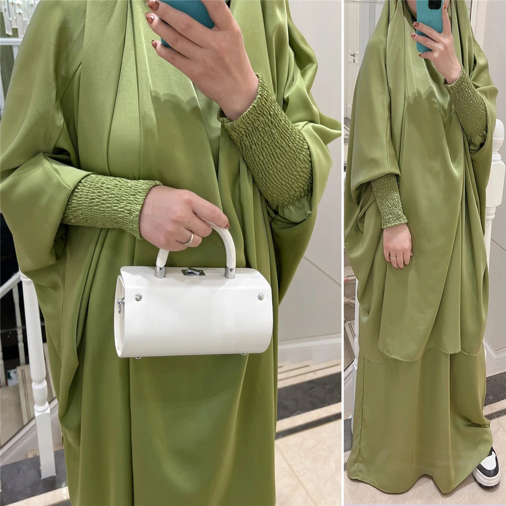Khimar Abaya 2 Piece Set Elegant Modest Muslim Dress