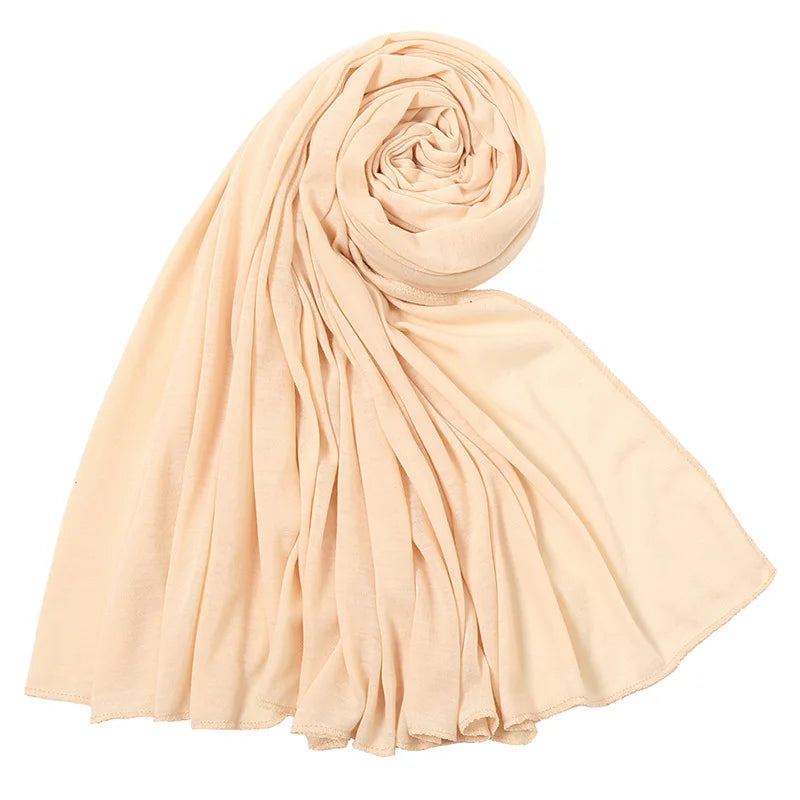 Soft Jersey Hijab - Plain, Lightweight & Stretchy