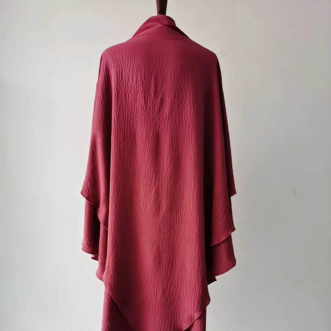 Moroccan Style Khimar – Double Layer Flowing Hijab