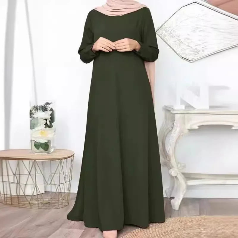 Solid Color Eid Abaya Kaftan