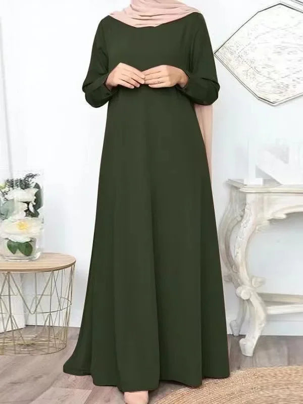 Solid Color Eid Abaya Kaftan
