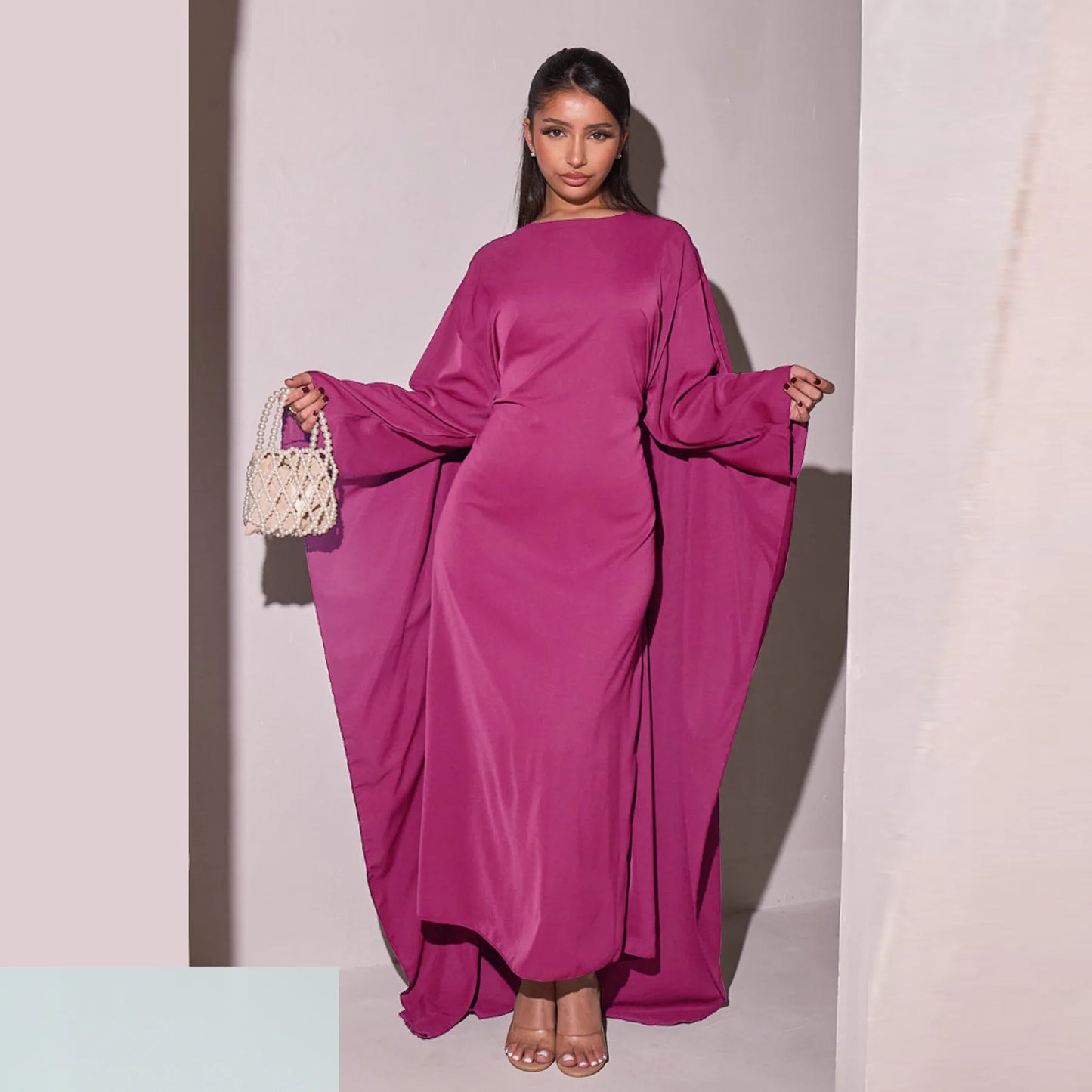 Luxury Satin Dubai Abaya Dress