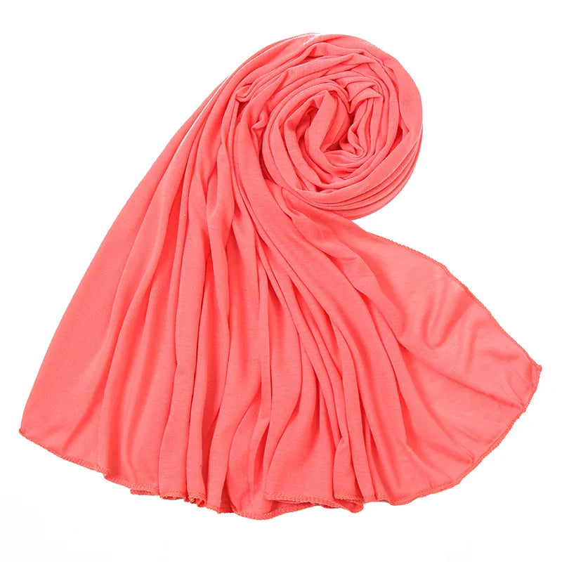 Soft Jersey Hijab - Plain, Lightweight & Stretchy