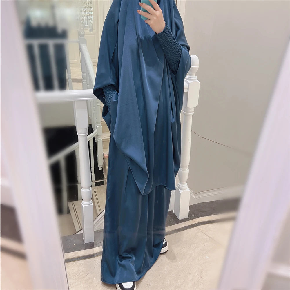 Khimar Abaya 2 Piece Set Elegant Modest Muslim Dress