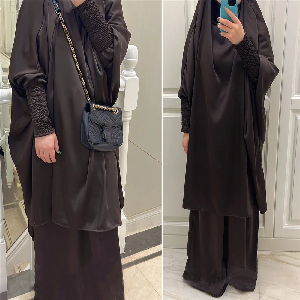 Khimar Abaya 2 Piece Set Elegant Modest Muslim Dress