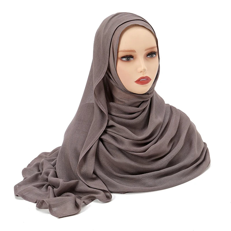 Plain Modal Cotton Hijab Shawl