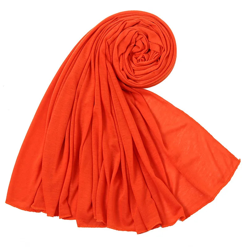 Soft Jersey Hijab - Plain, Lightweight & Stretchy
