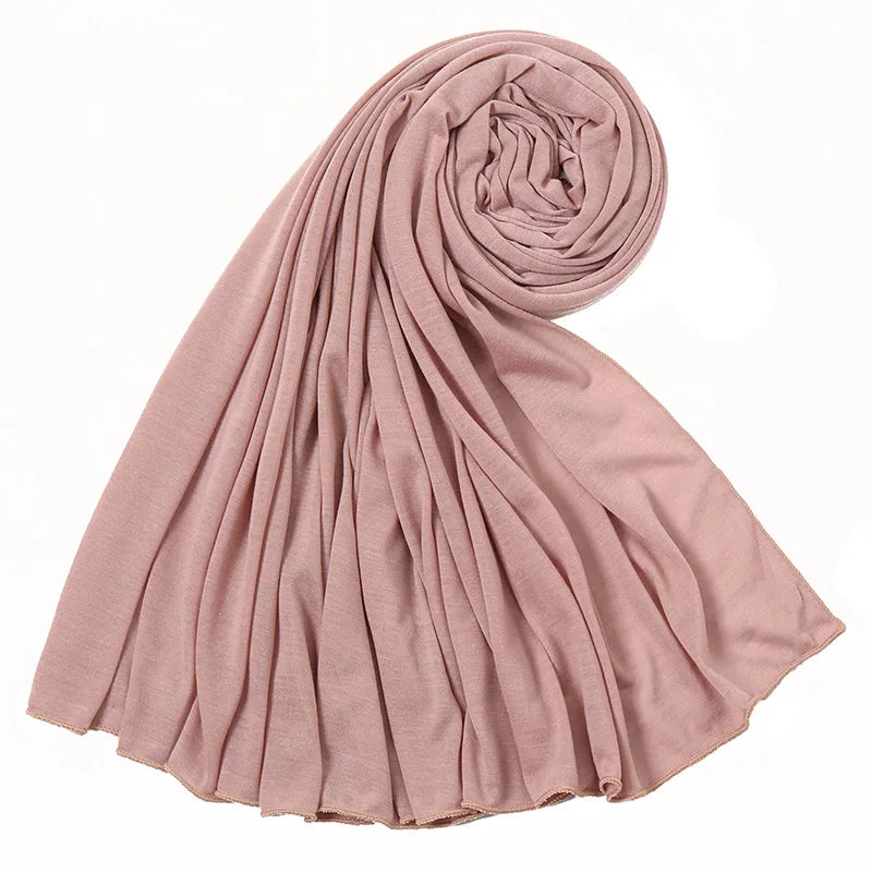 Soft Jersey Hijab - Plain, Lightweight & Stretchy