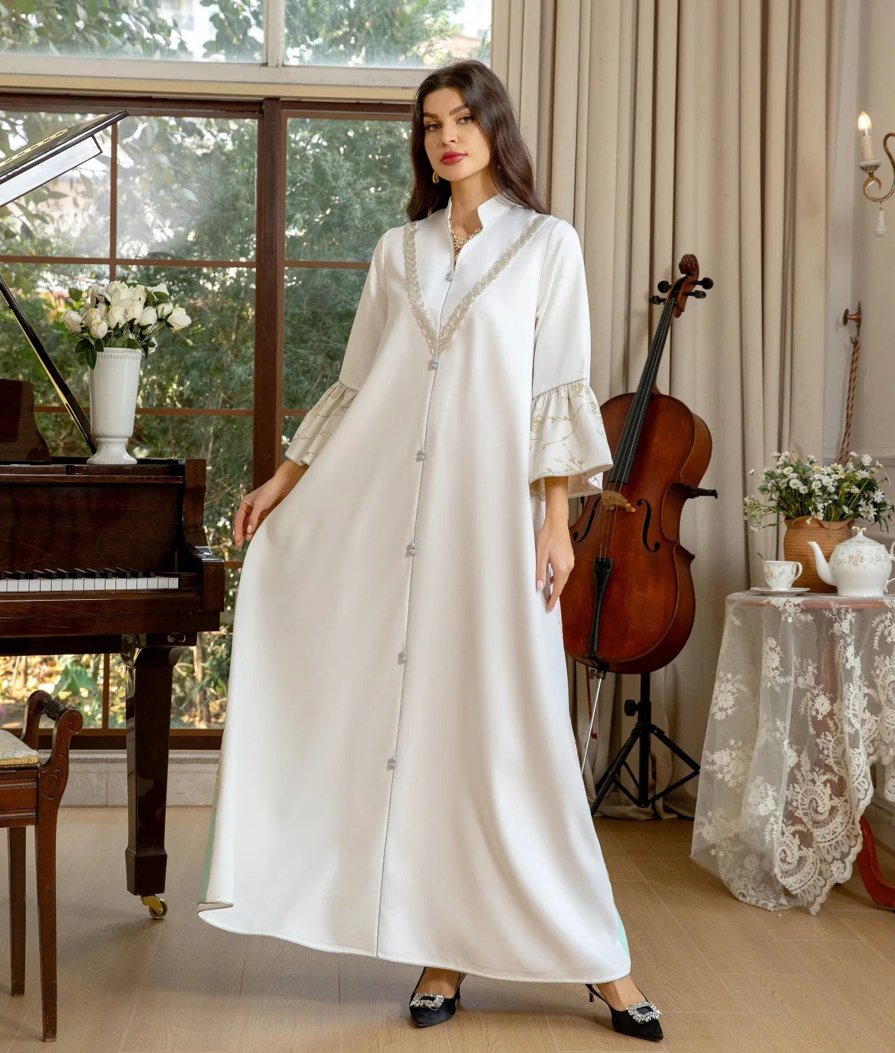 Muslim Dress  Elegant long sleeve  Dubai Abaya