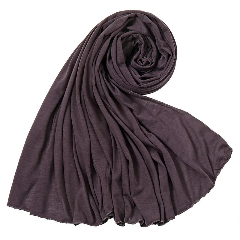 Soft Jersey Hijab - Plain, Lightweight & Stretchy