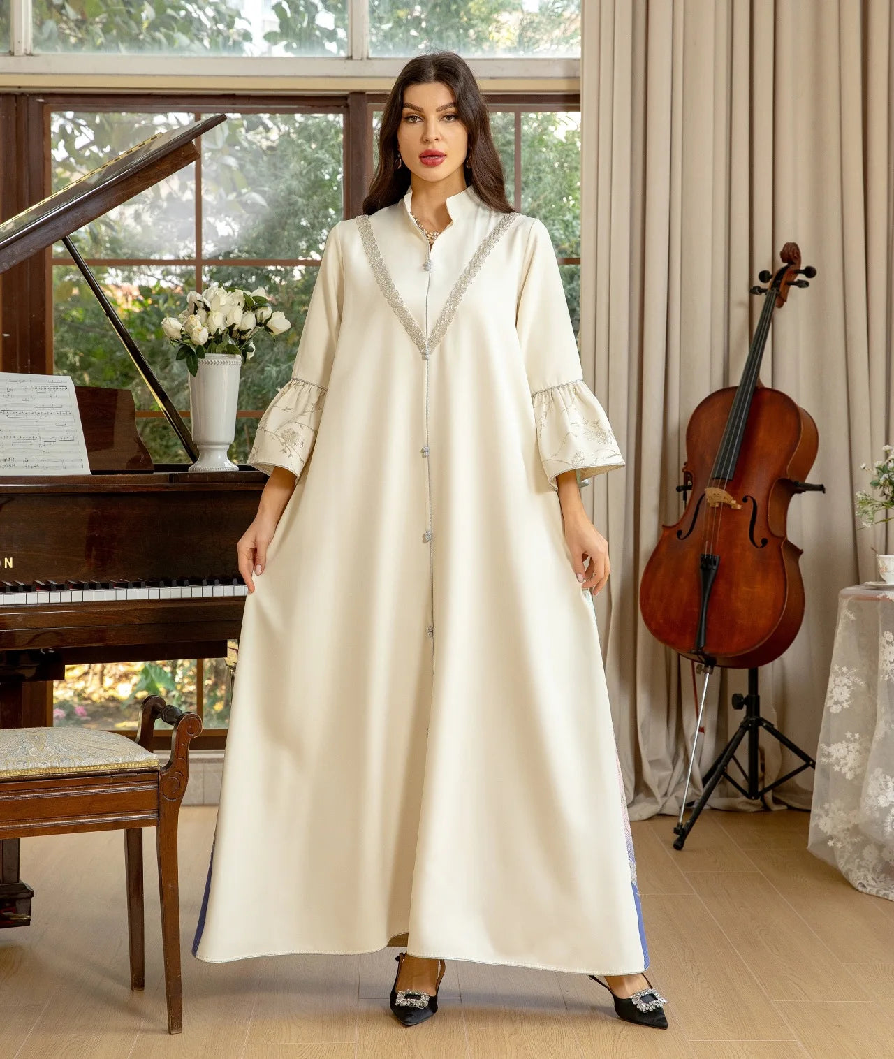 Muslim Dress  Elegant long sleeve  Dubai Abaya