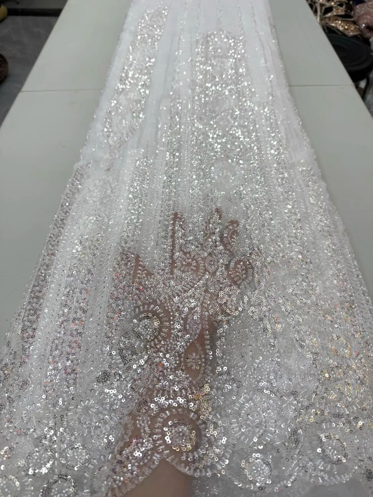 African Nigerian High-Quality Sequins Beads Stone Prom Dresses